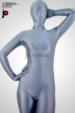 激安 カラー全身タイツ 透明人間 ダークグレー　ライクラ　スパンデックス　Zentai Suit　全身タイツ