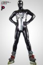 仮装　スパイダーマン　ゼンタイ　メタリック　ブラック＆シルバー　全身タイツ