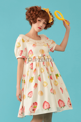 あなたの好み　新入荷ワンピース　萌え少女になる　甘ロリ　イチゴ　夏の果物ドレスシリーズ