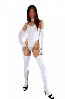 メタリック製　衣装　グローブ　ストッキング　PVC　白い
