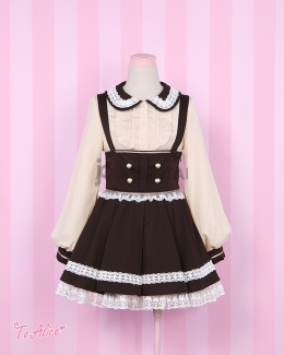 【To Alice】チョコレート恋　ブラウス＆ドレス2点セット　キュットロリィタ洋服