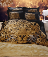 動物シリーズ　豹　ヒョウ　セット　立体感　3D寝具
