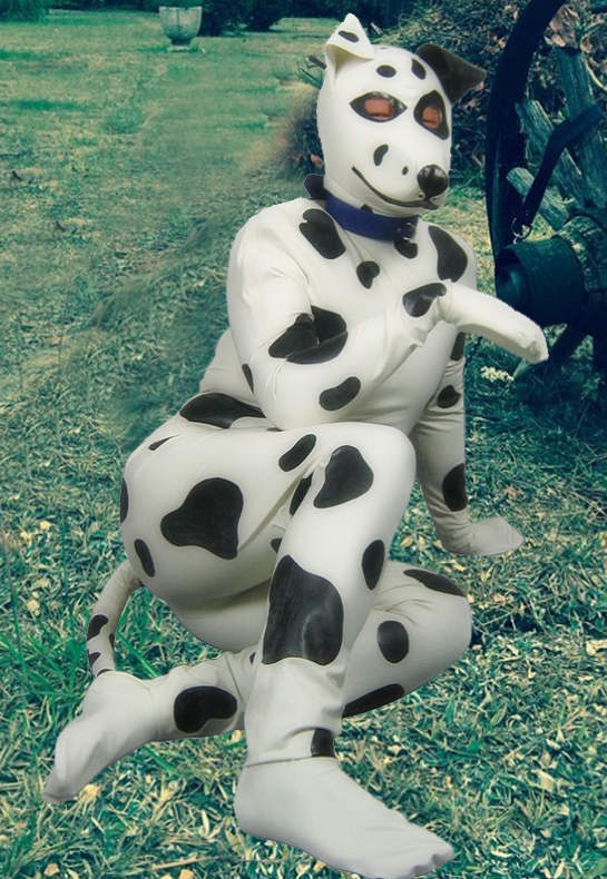 「時間限定セール」ご購入頂いたお客様の写真！ ダルメシアン Dalmatian　犬COSPLAY　動物スタイル　ラバースーツ　通販　まるで本物　特殊な趣味　コスチューム　ラテックス　厚み0.4mm