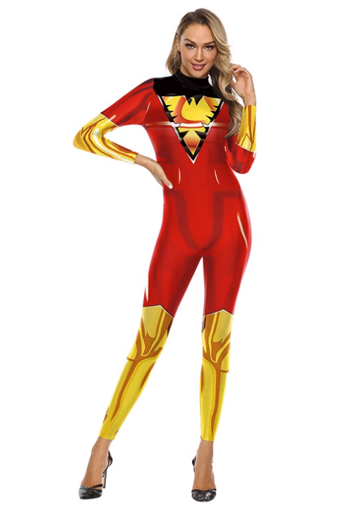 3 X-Men Dark Phoenix　X-メン ダークフェニックス　スーパーヒーロー映画　演出服　コスチューム　ステージ衣装　コスチューム　プリント技術　仮装の通販　全身タイツ　通常販売