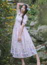 秋　ロングドレス　丸い襟　オリジナル　ワンピース