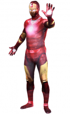 アイアンマン　Iron Man　ライクラ＆スパンデックス　コスチューム　全身タイツ　アベンジャーズ