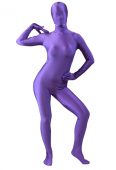 パープル　紫　激安 カラー　全身包み　 透明人間　ライクラ　ボディースーツ　全身タイツ