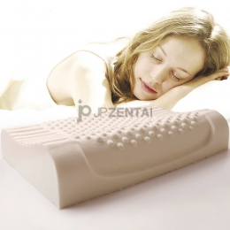 天然ゴム まくら 　気持ち良い　カラー&生地二種類選択可能　マッサージ　肩 首保護枕　ラテックス枕