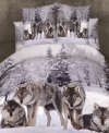 動物シリーズ　狼　オオカミ　wolf　セット　立体感　3D寝具