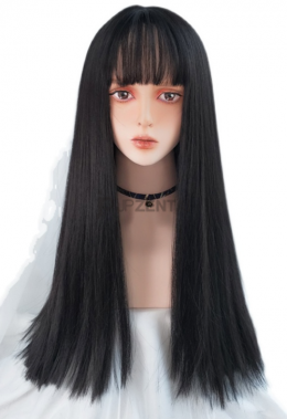 変装かつらシリーズ77　ブラック　長い髪　ストレートヘア　自然　変装必須　耐熱　女装専用　ウィッグ