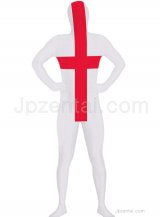 イングランド旗　赤十字柄　ライクラ＆スパンデックス全身タイツ　道具なし
