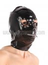 ラッテクス全頭マスク　リベット飾り　口にジップ　通販