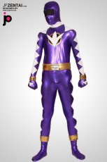 激安 透明人間 紫　ライクラ＆メタリック　スーパーヒーロー　全身タイツ　コスプレ衣装