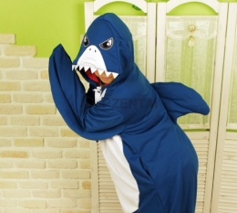 鮫 サメ 着ぐるみパジャマ　股ファスナー付き可能　パーティーに　イベントに　部屋着にもOK!!!