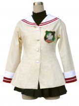 CLANNAD クラナド光坂高校1年生 女子制服 コスプレ衣装セット 緑エンブレム