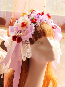 【オリジナル】手作り プリンセスヘアバンド 食欲満々　ロリータヘアアクセサリー　ロリィタファッション　