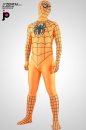激安 カラー全身タイツ 透明人間 オレンジ　ライクラ素材　スパイダーマン　全身タイツ