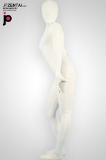 激安 カラー全身タイツ 透明人間 ホワイト　綿ライクラ　全身タイツ　男女兼用