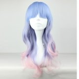 ロリータファッッション　wig　透明感のあるピンクとラベンダーヘア　乙女度アップ　耐熱　
