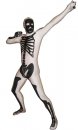 激安 透明人間 ハロウィン人気　ブラックのスカルマンの骨組み図案　ライクラ製全身タイツ　男女兼用