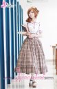 2013新作　クラシカル＆ファッション　こげ茶チェック　ロングストラップスカート　　ロリータドレス