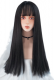 変装かつらシリーズ77　ブラック　長い髪　ストレートヘア　自然　変装必須　耐熱　女装専用　ウィッグ