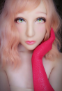 バラ少女2代　ピンクバービー　人形みたい　夢中女神シリーズ更新　可愛いGIRL　全頭スタイル　メイク完了　女装 グッズ　フィメールマスク