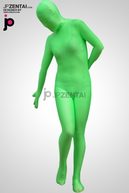 激安 カラー全身タイツ 透明人間 グリーン　ライクラ　全身タイツ　コスプレ用衣装