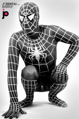 激安 カラー全身タイツ 透明人間 黒と白　ライクラ　スパイダーマン　全身　タイツ　男女兼用