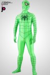 激安 カラー全身タイツ 透明人間 グリーン　ライクラ　スパイダーマン　全身　タイツ