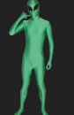 神秘ヒーロー　グリーン宇宙人　男女兼用　スパンデックス 全身タイツ