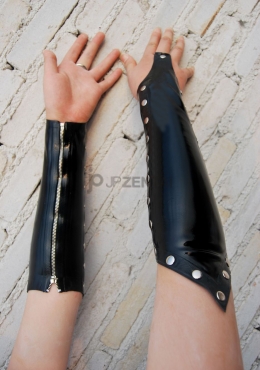 腕カバー　リベット装飾　　ラバー手袋 ワンペア　ラテックスアクセサリー