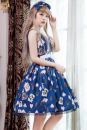 「新品時間限定セール」Sweetgirl　お姫様の姿　オリジナル　個性的な花柄　プリント　おしゃれな裾　かわいい洋服　jsk　ロリィタドレス