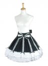 Lolita　黒いと白いボー　ボトムレース　ロリータスカート