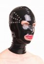 全頭マスク　ラテックスマスク　リベット飾り　男女通用　通販ラバーマスク　