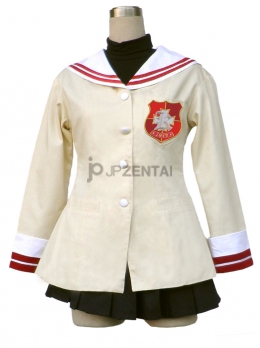 CLANNAD クラナド光坂高校2年生 女子制服 コスプレ衣装セット 赤いエンブレム