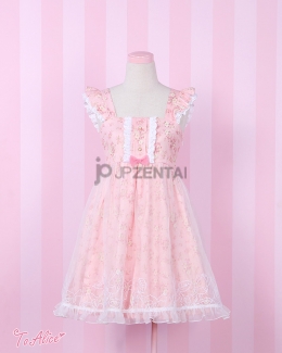 【To Alice】春の息　小花柄　オーガンザ　刺繍　スウェート　ロリィタドレス