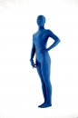 激安 カラー全身タイツ 透明人間 ブルー　ライクラ　スパンデックス　全身タイツ　コスチューム