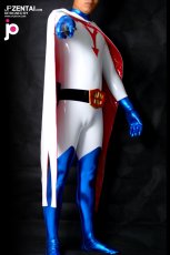 激安 カラー全身タイツ 透明人間 メタリック　スーパーヒーロー　全身タイツ　マント付き　コスチューム