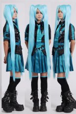 初音ミク　6セット ブルーのCOS　　cosplay　コスプレ衣装