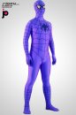 激安 カラー全身タイツ 透明人間 紫色　ライクラ　スパイダーマン　全身タイツ
