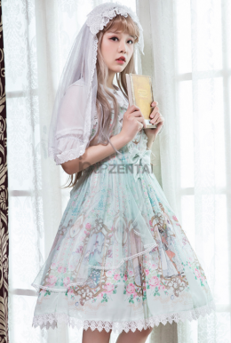 「新品時間限定セール」グリーン　夏の新着　オリジナル　洋服少女　jsk　プリンセスの姿　日常lolita　蝶結び付き　フェアリー　ワンピース　ロリータドレス