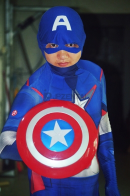 キャプテン アメリカ　Captain America　ライクラ＆スパンデックス　コスチューム　全身タイツ　アベンジャーズ