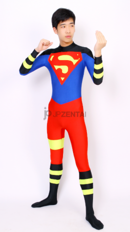 スーパーマン　超能力者　イベント用品　余興　コスプレ用　全身タイツ　コスチューム