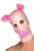 ピンク　豚マスク　仮面舞台　cosplay用　厚み0.4mm　ハイライト　ラテックス　ラバー マスク 通販
