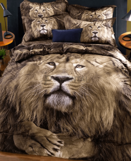 動物シリーズ　獅子　ライオン　セット　立体感　3D寝具