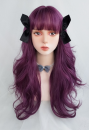 変装かつらシリーズ70　パープル　紫　長い髪　カーリーヘア　透けバング　変装必須　耐熱　女装専用　ウィッグ