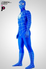 激安 カラー全身タイツ 透明人間 ブルーとホワイト　ライクラ　スパイダーマン　全身タイツ　コスチューム