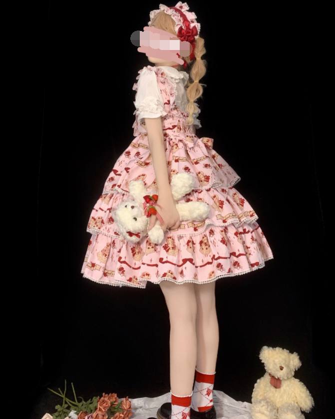 ピンク pink 超可愛い洋服 ケーキ層 ロリィタJSKドレス オリジナル