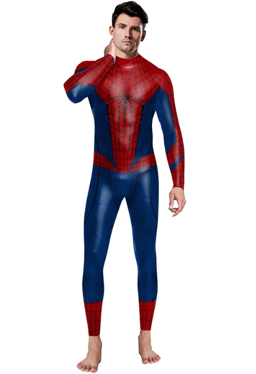 スパイダーマン　スーパーヒーロー　マスク無し　手袋無し　ソックス無し　パーティ用　コスチューム　プリント技術　仮装の通販　人気アイテム　全身タイツ　通常販売